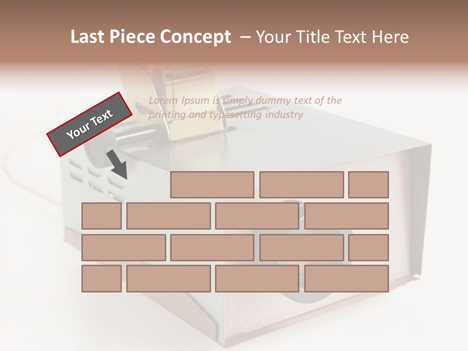 A Small Projector With A Camera Attached To It PowerPoint Template