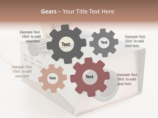 A Small Projector With A Camera Attached To It PowerPoint Template