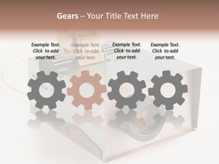 A Small Projector With A Camera Attached To It PowerPoint Template