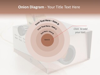 A Small Projector With A Camera Attached To It PowerPoint Template