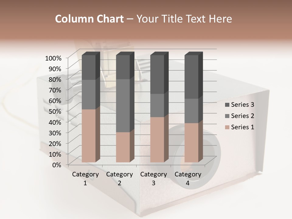 A Small Projector With A Camera Attached To It PowerPoint Template
