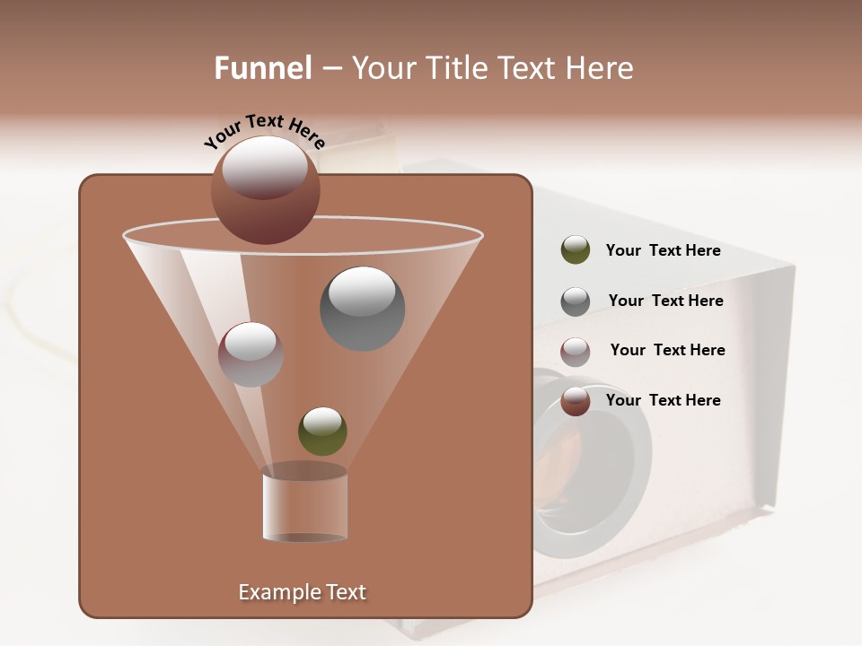 A Small Projector With A Camera Attached To It PowerPoint Template