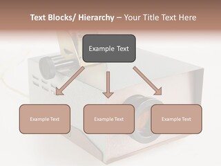 A Small Projector With A Camera Attached To It PowerPoint Template
