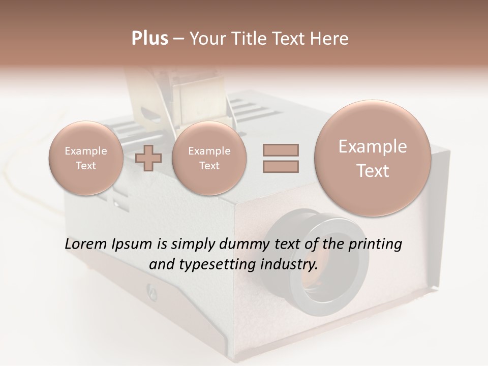 A Small Projector With A Camera Attached To It PowerPoint Template