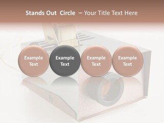 A Small Projector With A Camera Attached To It PowerPoint Template