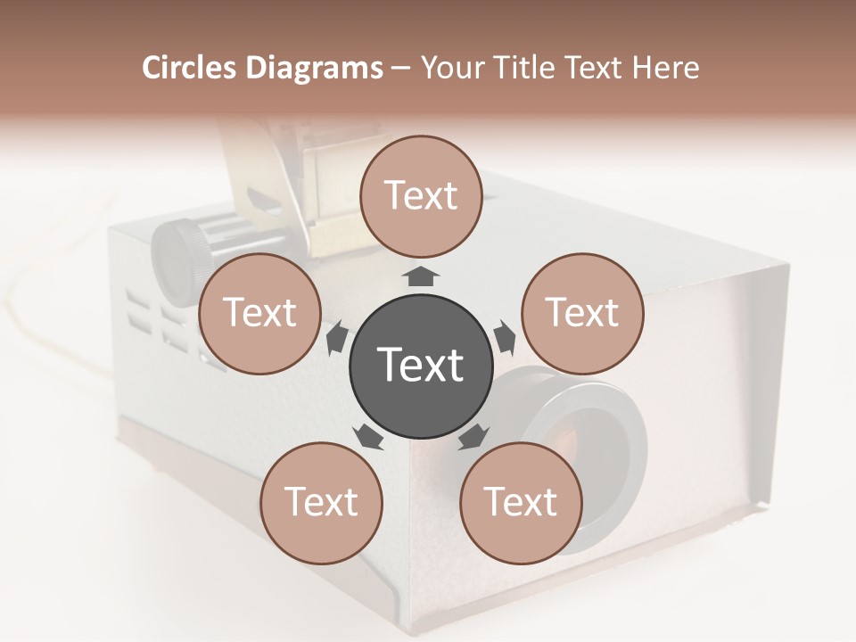 A Small Projector With A Camera Attached To It PowerPoint Template