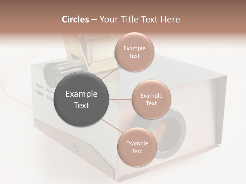 A Small Projector With A Camera Attached To It PowerPoint Template