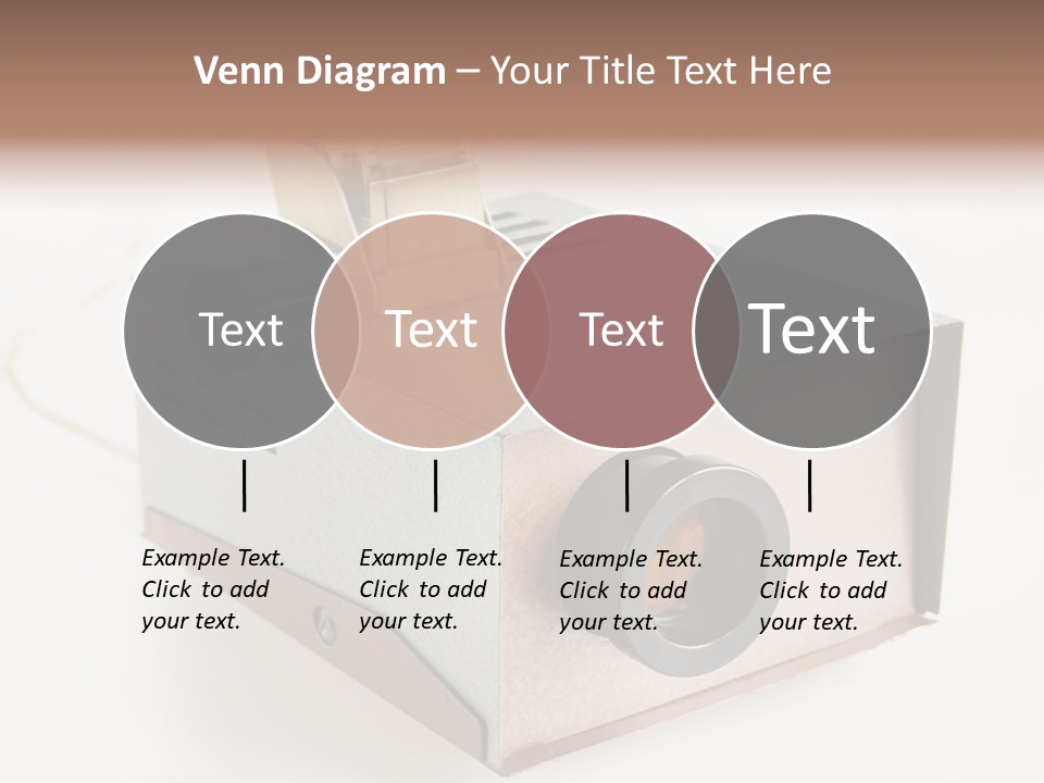 A Small Projector With A Camera Attached To It PowerPoint Template
