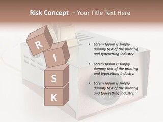 A Small Projector With A Camera Attached To It PowerPoint Template