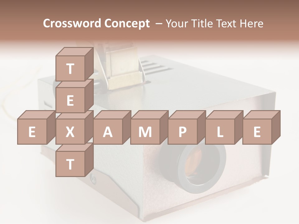 A Small Projector With A Camera Attached To It PowerPoint Template