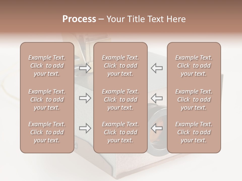 A Small Projector With A Camera Attached To It PowerPoint Template