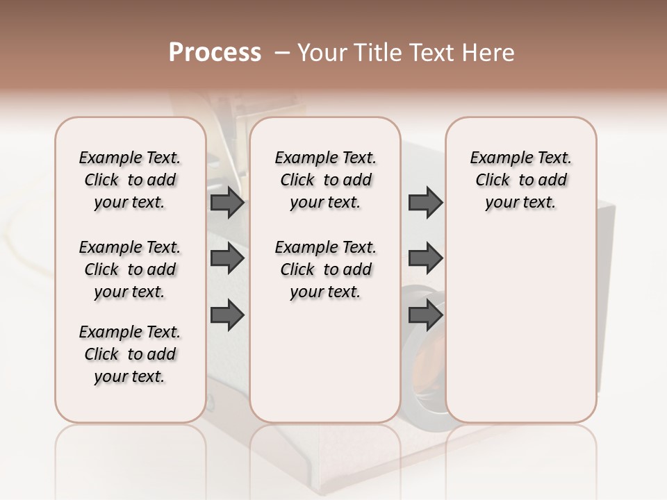 A Small Projector With A Camera Attached To It PowerPoint Template