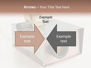 A Small Projector With A Camera Attached To It PowerPoint Template