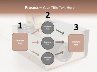 A Small Projector With A Camera Attached To It PowerPoint Template