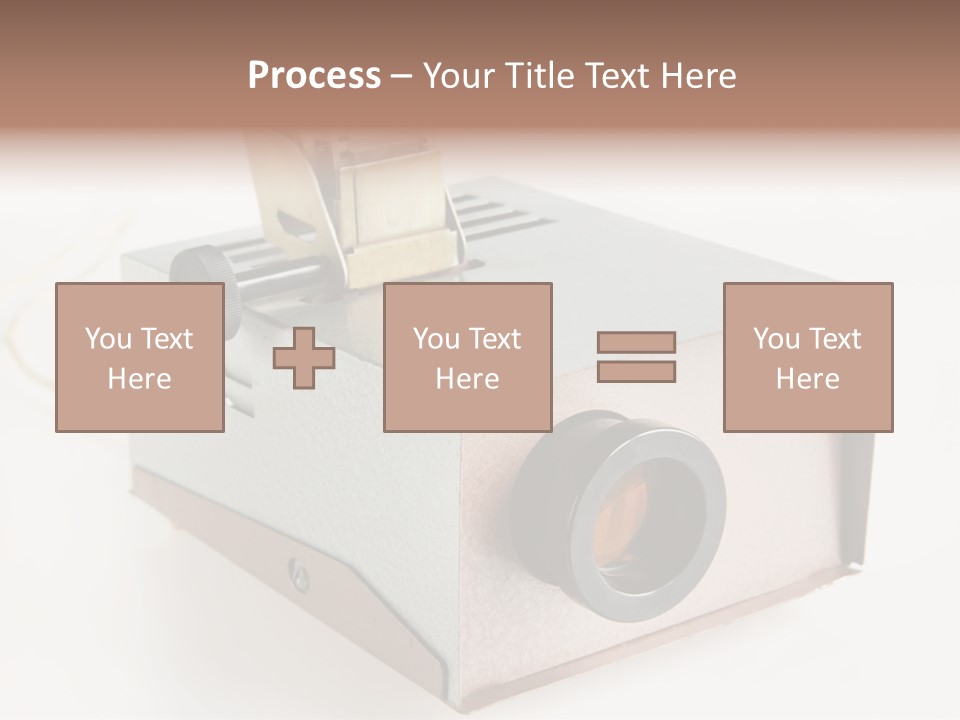 A Small Projector With A Camera Attached To It PowerPoint Template
