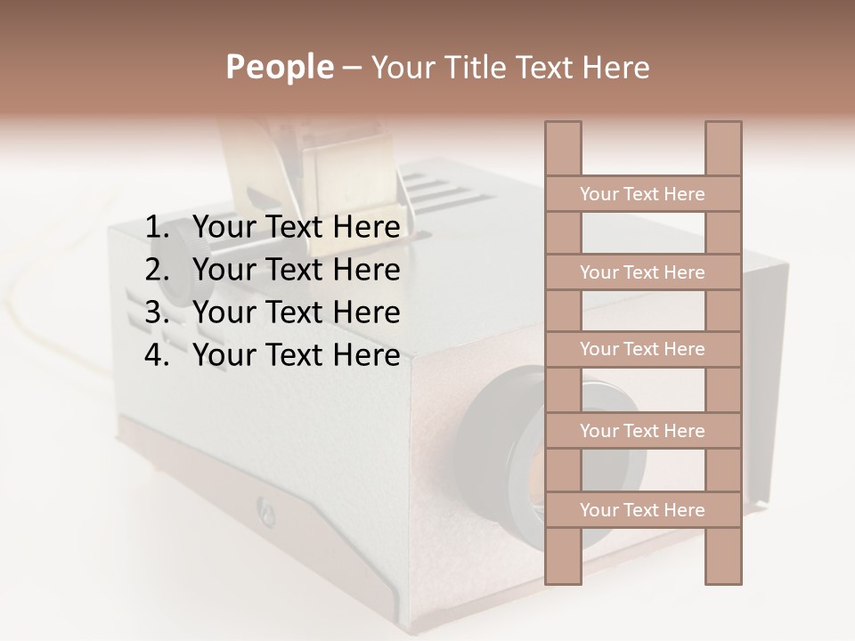A Small Projector With A Camera Attached To It PowerPoint Template