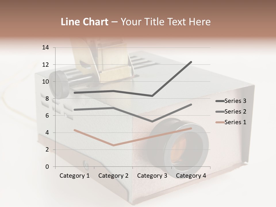 A Small Projector With A Camera Attached To It PowerPoint Template