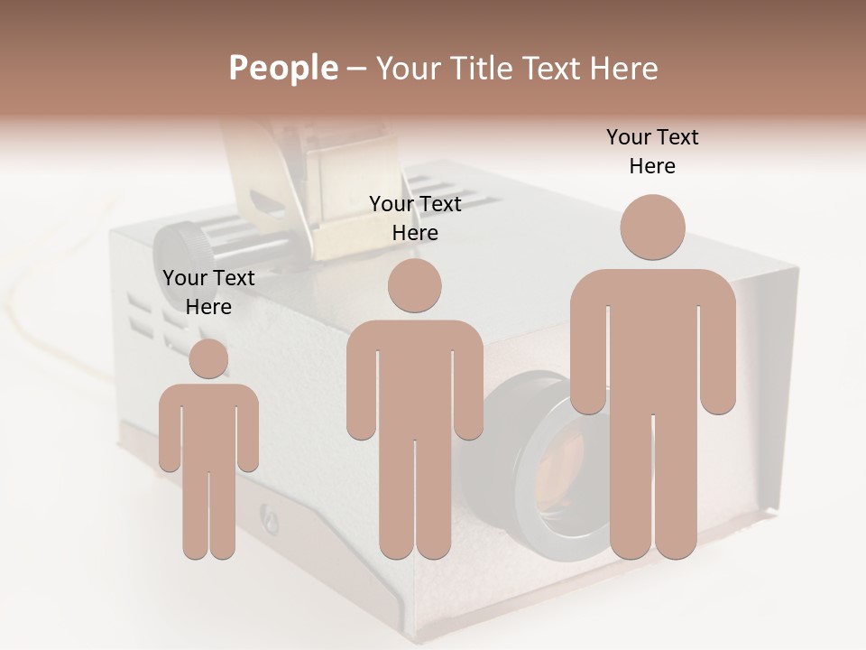 A Small Projector With A Camera Attached To It PowerPoint Template