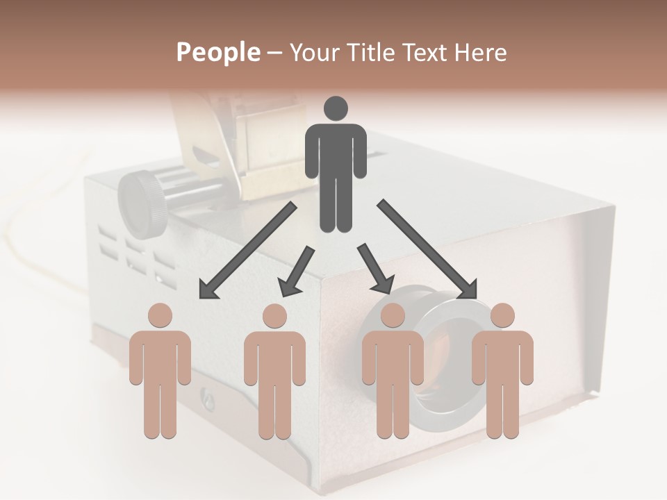 A Small Projector With A Camera Attached To It PowerPoint Template
