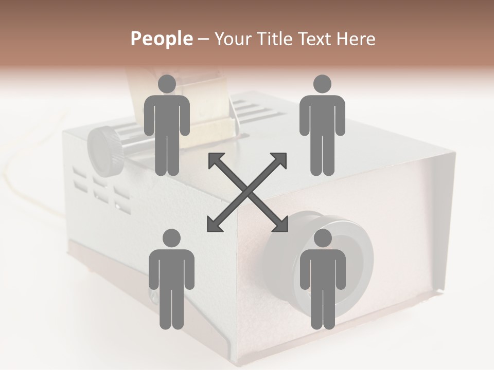 A Small Projector With A Camera Attached To It PowerPoint Template