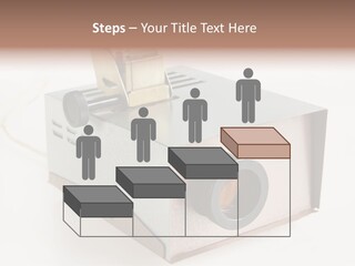 A Small Projector With A Camera Attached To It PowerPoint Template