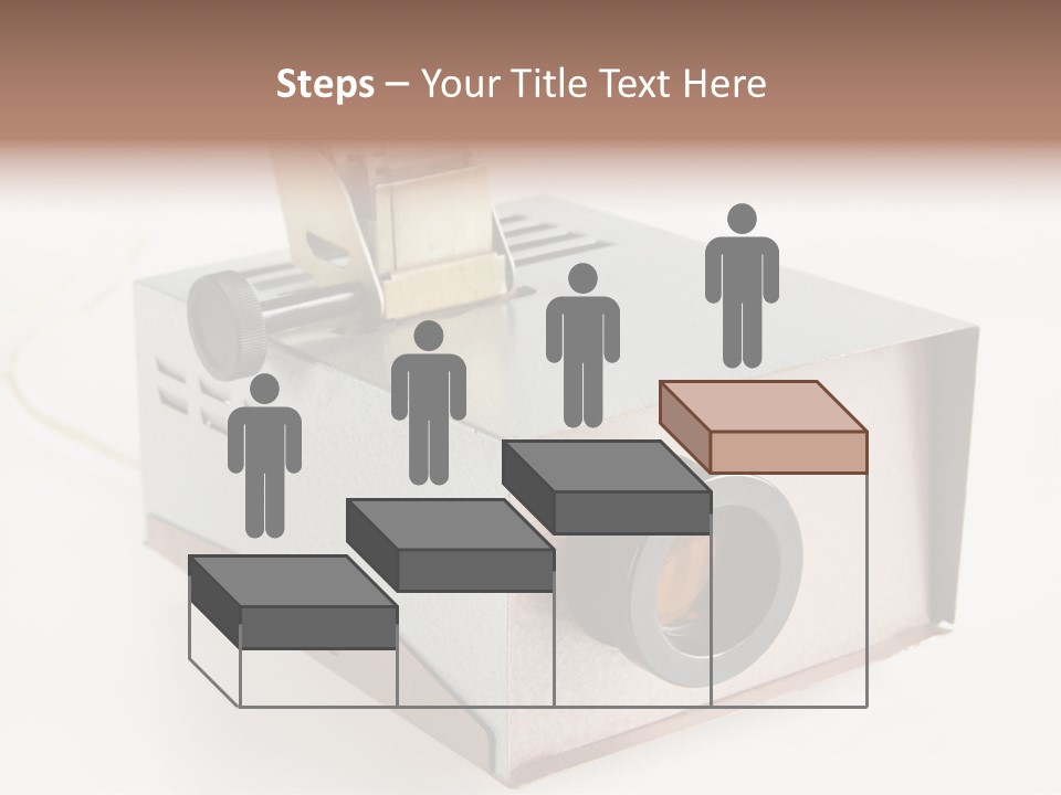 A Small Projector With A Camera Attached To It PowerPoint Template
