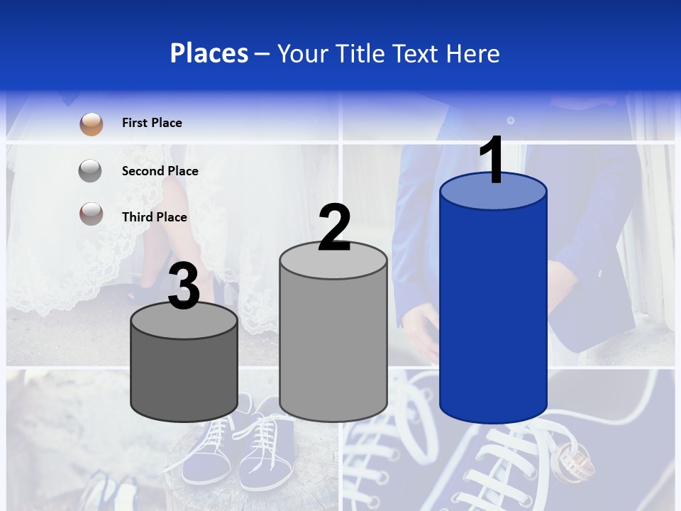 A Collage Of Photos Of A Bride And Groom PowerPoint Template