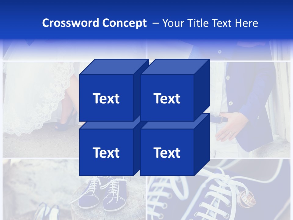 A Collage Of Photos Of A Bride And Groom PowerPoint Template