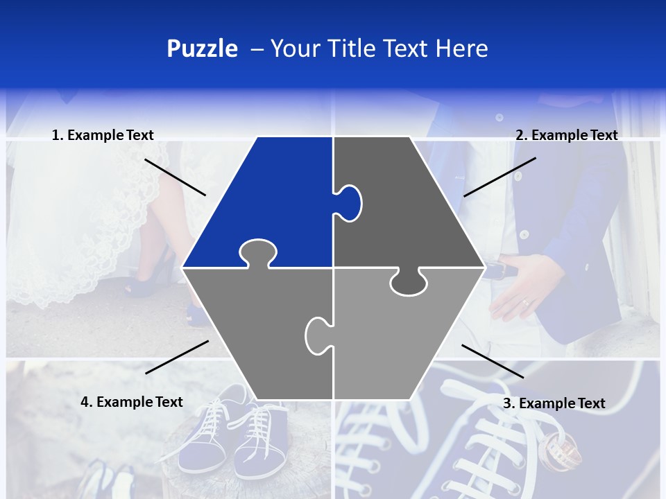 A Collage Of Photos Of A Bride And Groom PowerPoint Template