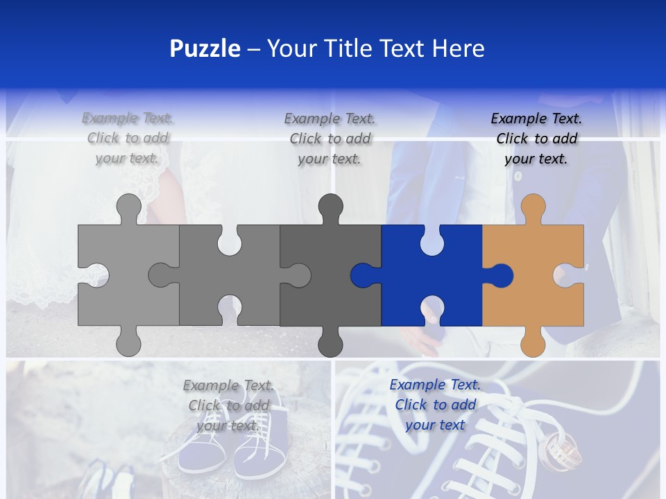 A Collage Of Photos Of A Bride And Groom PowerPoint Template