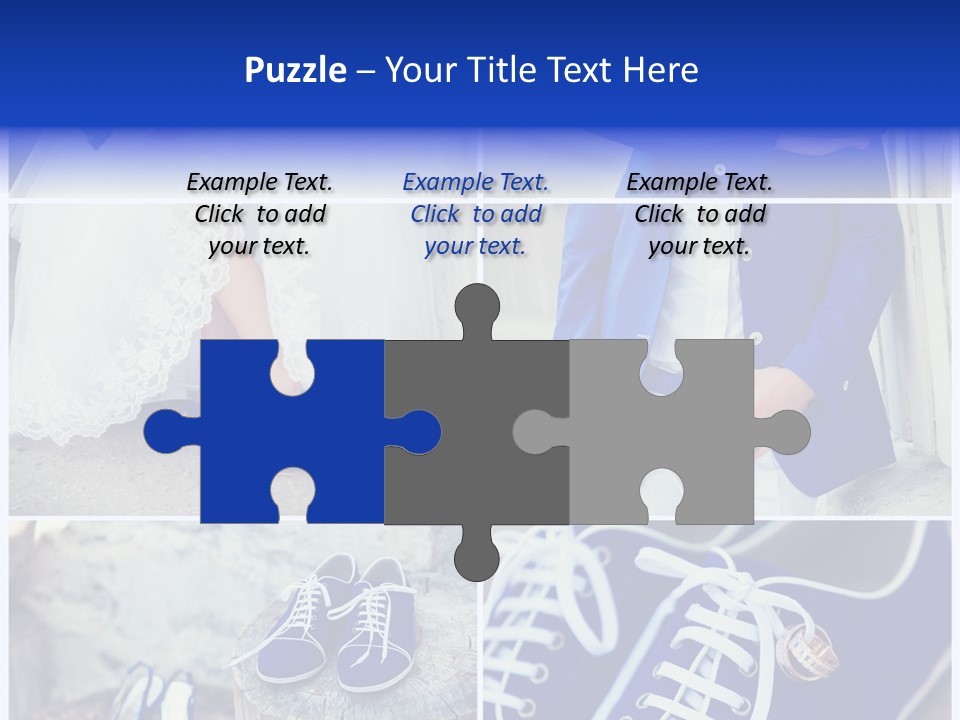 A Collage Of Photos Of A Bride And Groom PowerPoint Template