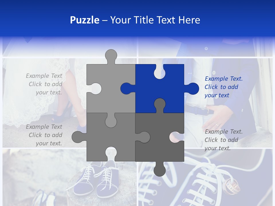 A Collage Of Photos Of A Bride And Groom PowerPoint Template