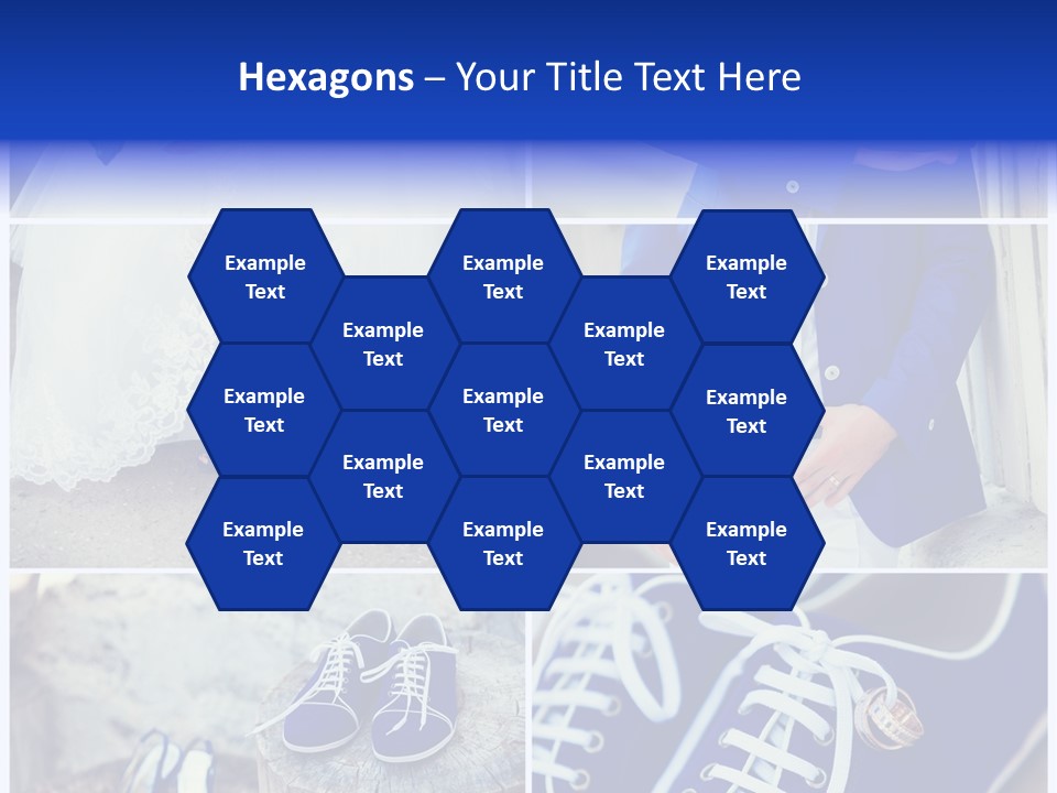 A Collage Of Photos Of A Bride And Groom PowerPoint Template