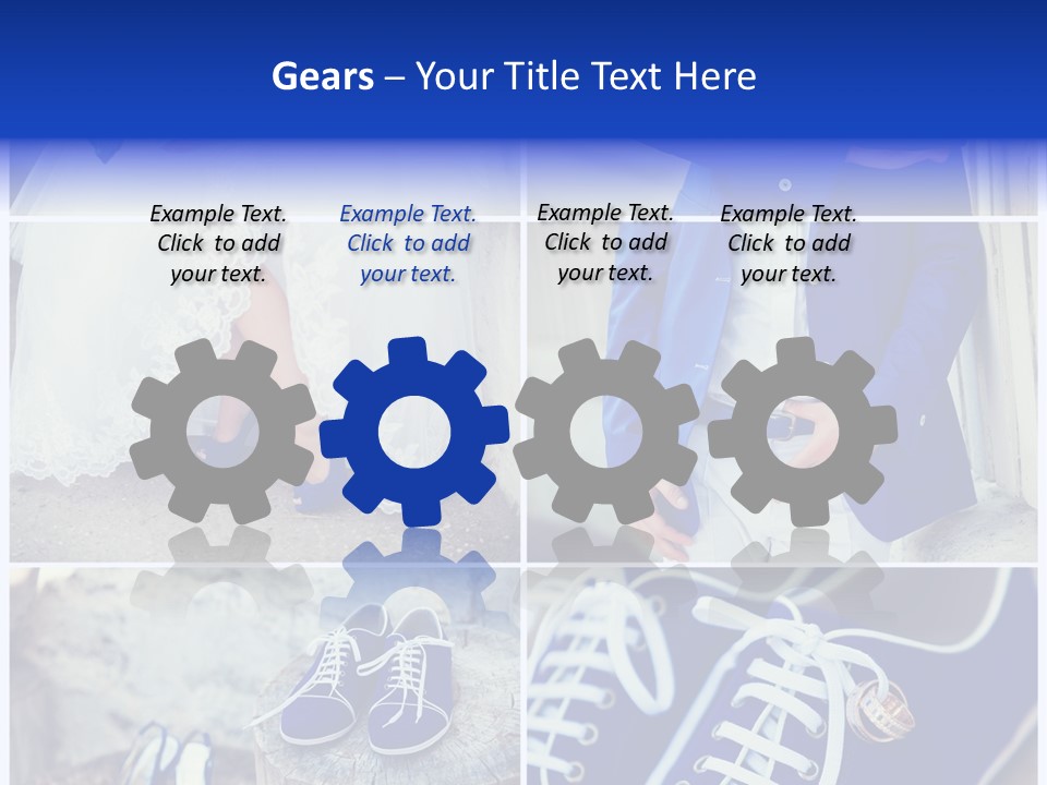 A Collage Of Photos Of A Bride And Groom PowerPoint Template