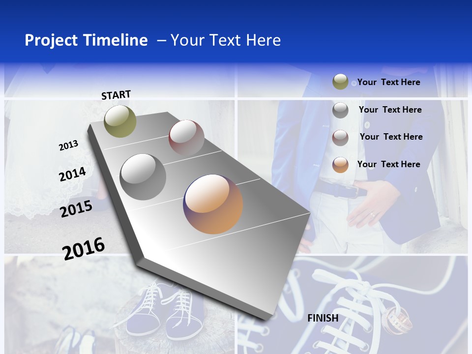 A Collage Of Photos Of A Bride And Groom PowerPoint Template