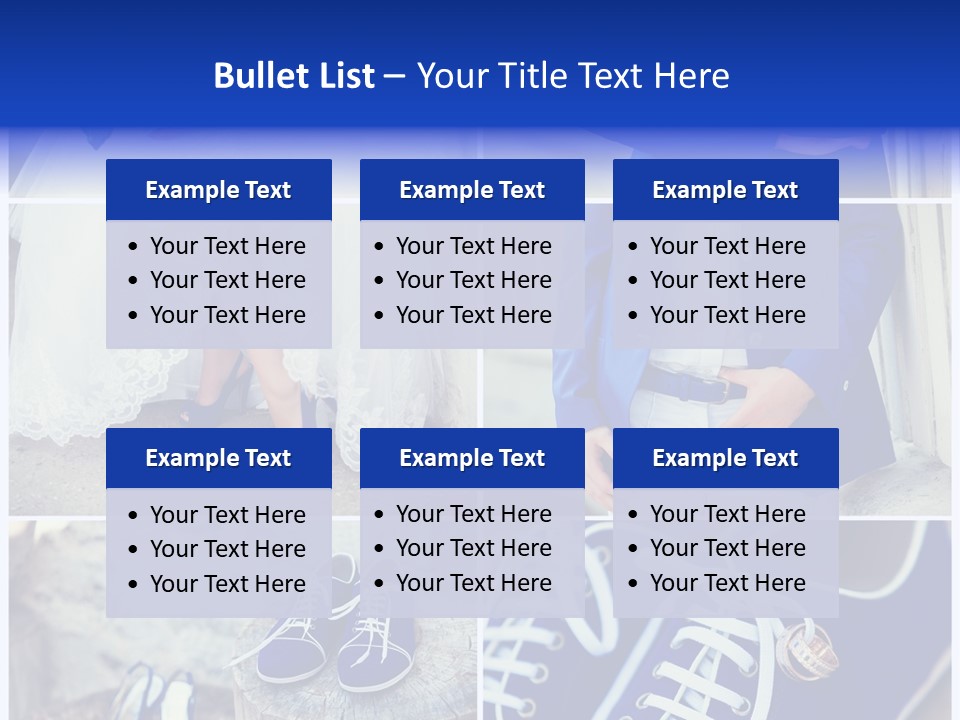 A Collage Of Photos Of A Bride And Groom PowerPoint Template