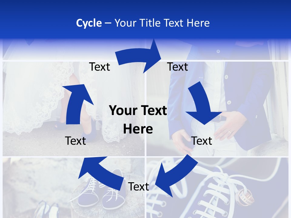 A Collage Of Photos Of A Bride And Groom PowerPoint Template