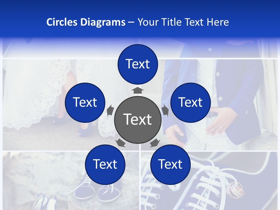 A Collage Of Photos Of A Bride And Groom PowerPoint Template