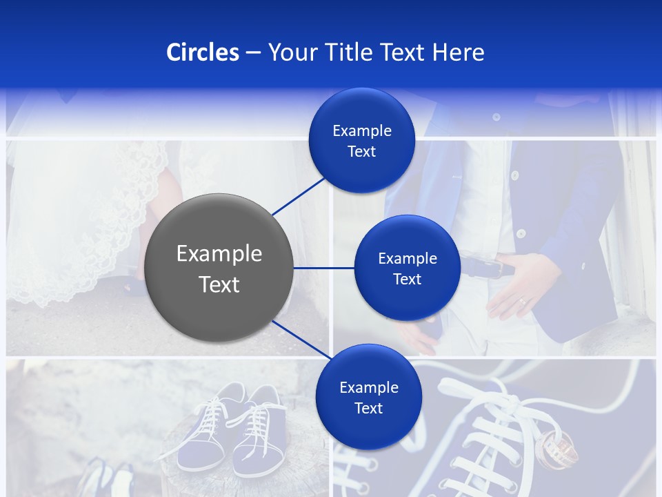 A Collage Of Photos Of A Bride And Groom PowerPoint Template