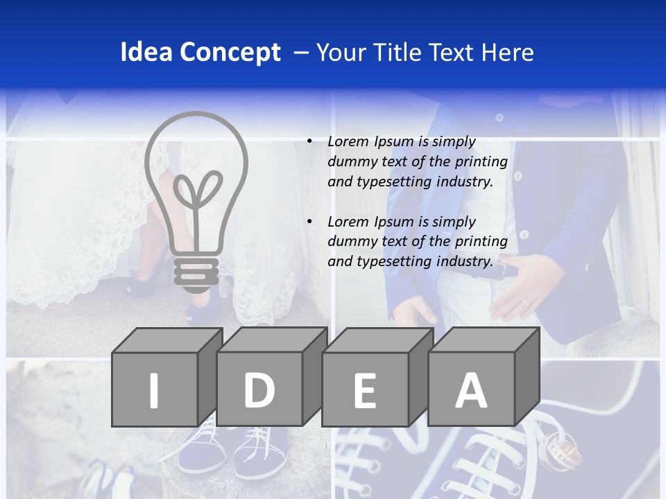 A Collage Of Photos Of A Bride And Groom PowerPoint Template