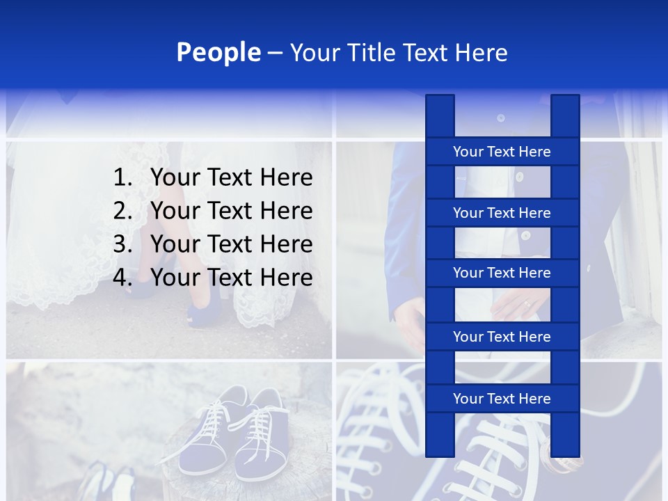 A Collage Of Photos Of A Bride And Groom PowerPoint Template