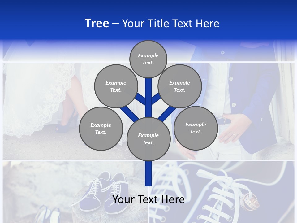 A Collage Of Photos Of A Bride And Groom PowerPoint Template