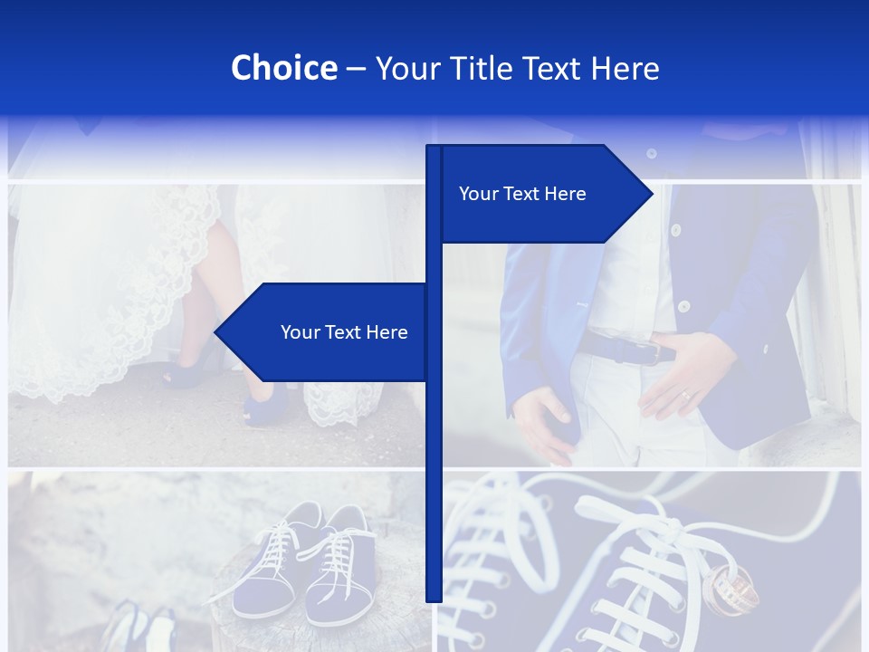 A Collage Of Photos Of A Bride And Groom PowerPoint Template