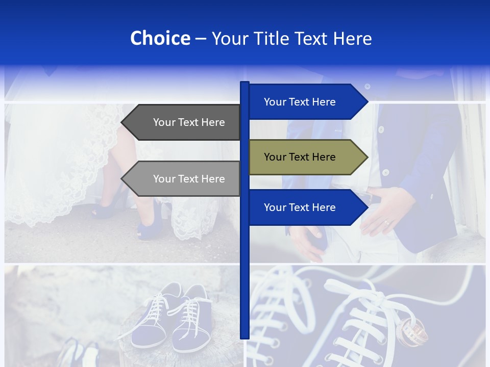 A Collage Of Photos Of A Bride And Groom PowerPoint Template