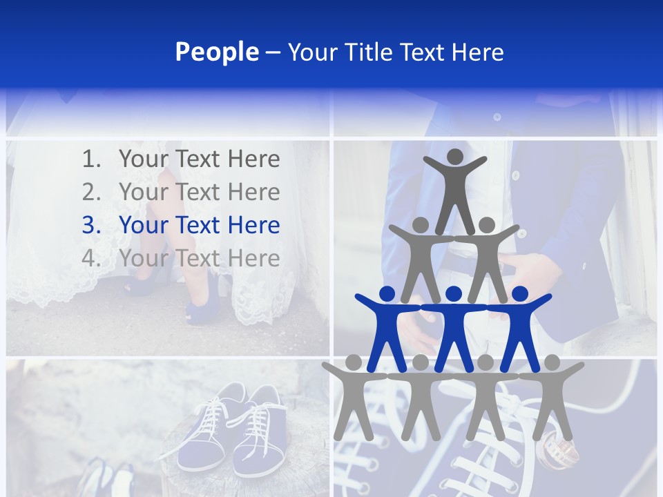 A Collage Of Photos Of A Bride And Groom PowerPoint Template