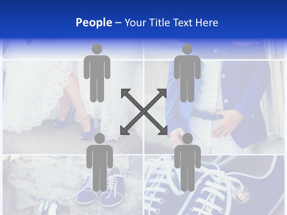 A Collage Of Photos Of A Bride And Groom PowerPoint Template