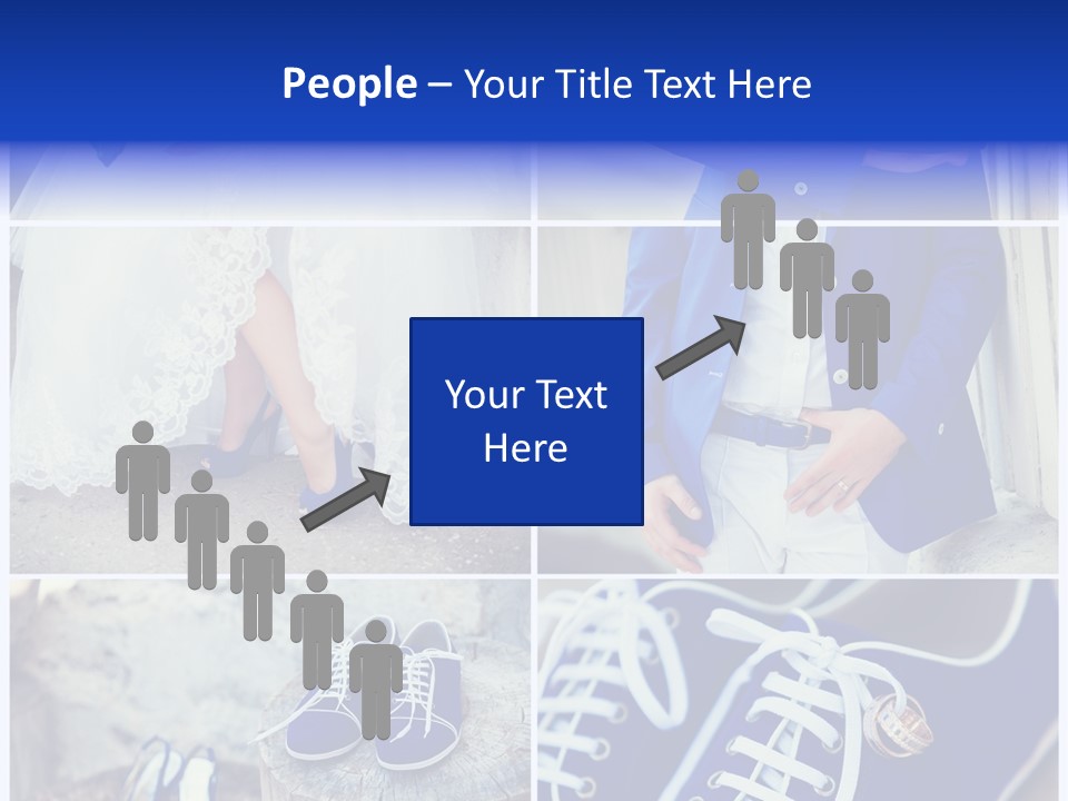 A Collage Of Photos Of A Bride And Groom PowerPoint Template