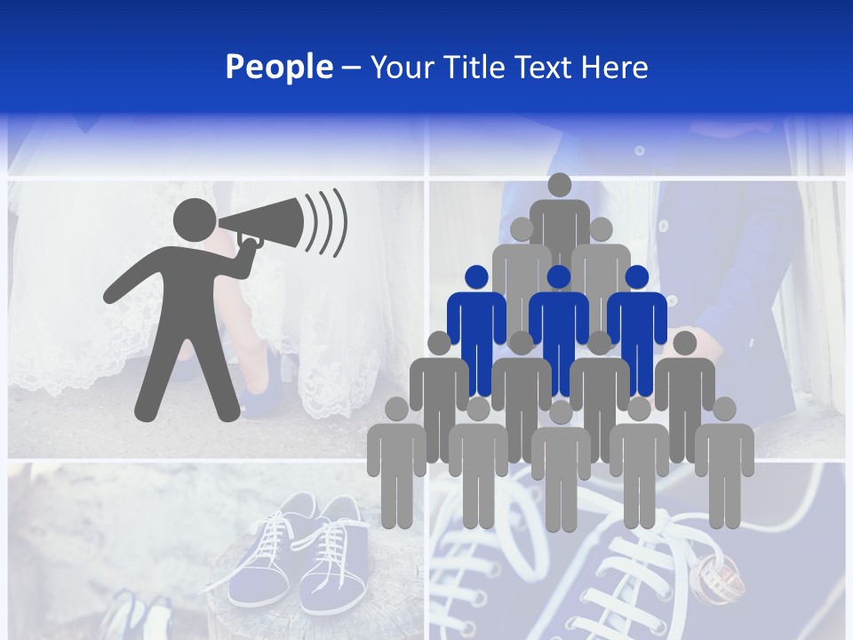 A Collage Of Photos Of A Bride And Groom PowerPoint Template