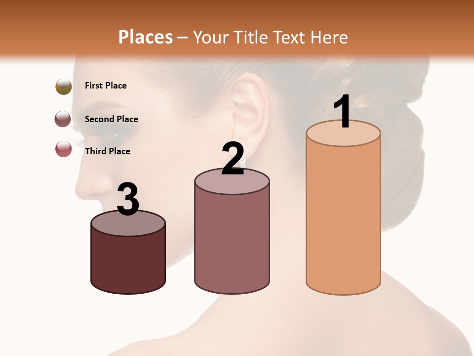 A Woman In A Dress With Her Hair In A Bun PowerPoint Template