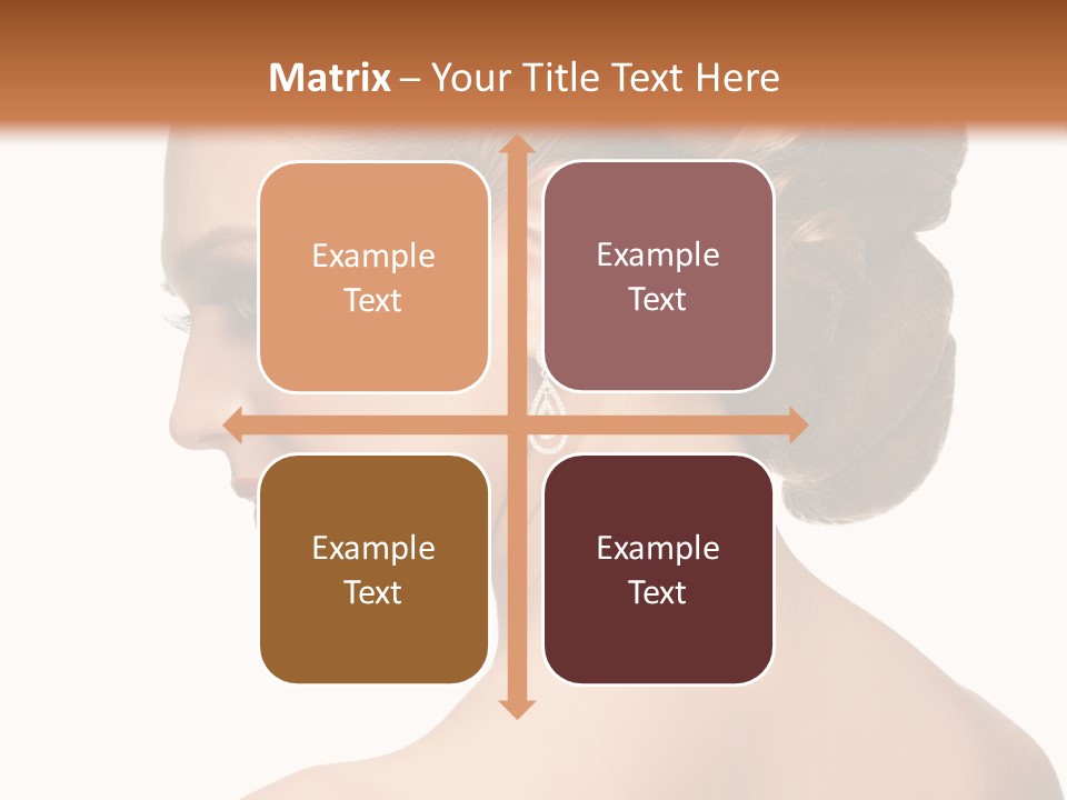 A Woman In A Dress With Her Hair In A Bun PowerPoint Template